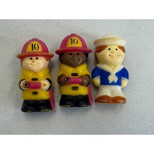 VINTAGE LAKESIDE TUBTOWN FIREHOUSE PLAYSET FIGURES 3 pcs & Sailor